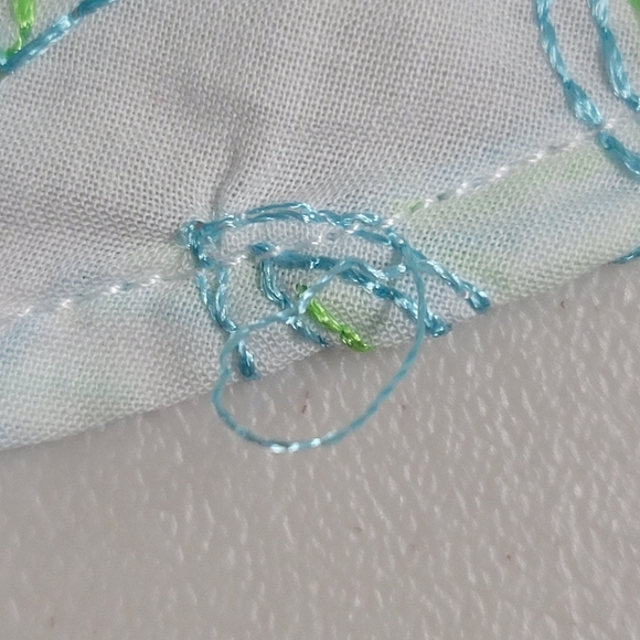 Lilly Pulitzer White Blue Green Embroidered Willa Halter Dress. - Picture 10 of 10